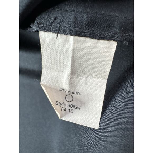 J.Crew Womens 100% Silk Top 6 Black Ruffle Bow Sleeveless Old Money Classic Prep - Picture 13 of 13